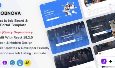 React Js Job Board, Job Portal and Job Listing Template