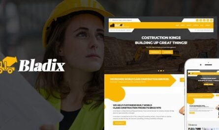 Construction and Building HTML Template