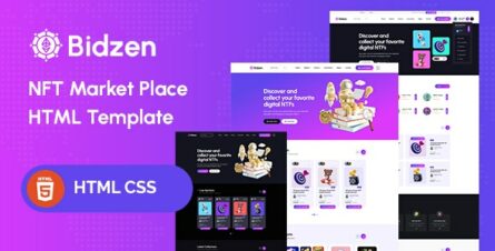 Bidzen - NFT Marketplace HTML Template - 35515696