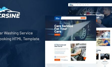 CRSINE - Car Washing Service Booking HTML Template - 30252560