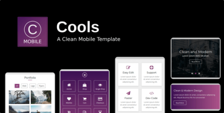 Cools - A Clean Mobile Template - 21353845