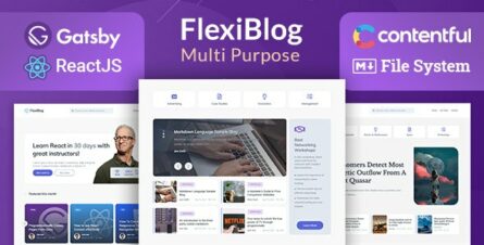 FlexiBlog - React Gatsby Multipurpose Blog Theme - 27538998