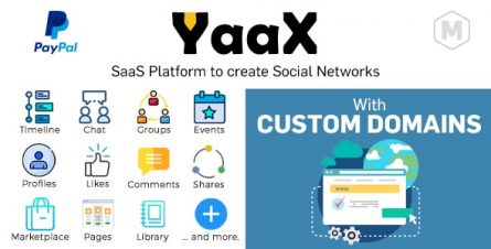 YaaX - SaaS platform to create social networks - With Custom Domains - 25722540