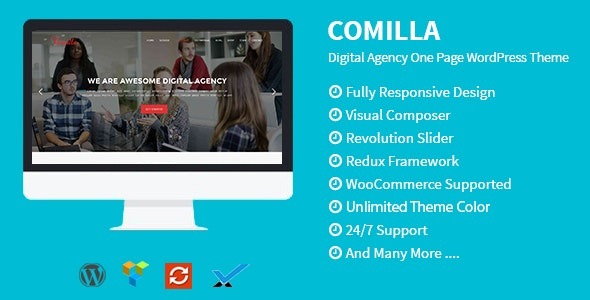 One-page WordPress theme for digital agencies