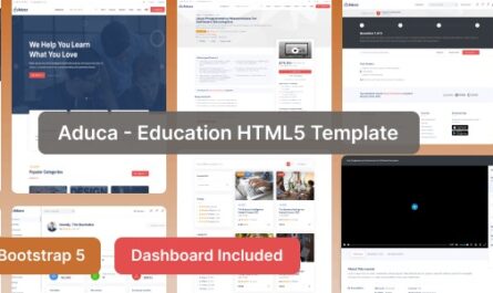 Education HTML Template with Dashboard And RTL Ready